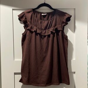 Lularoe stasha top size small - solid brown